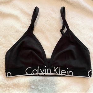 CALVIN KLEIN TRIANGLE BRA / BRALETTE BLACK